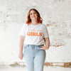 Yeah the Girls- Peach and Flame on White