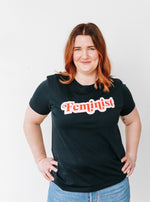 Feminist- Red and Pink on Navy