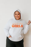 Yeah The Girls Hoodie - Peach and Flame on Light Marle