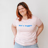 Not a Hugger - Royal Blue and White on Pink