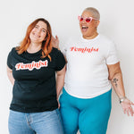 Feminist- Red and Pink on Navy