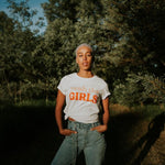 Yeah the Girls- Peach and Flame on White