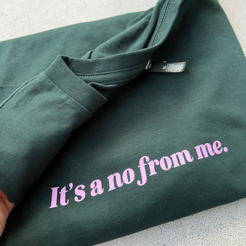 It's a no from me - Lilac on Pine Green
