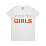 Yeah the Girls- Peach and Flame on White